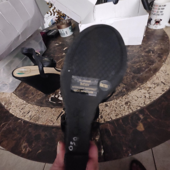 Jessica Simpson Black Strappy Platform Wedge SZ 8 NEW - Picture 6 of 9